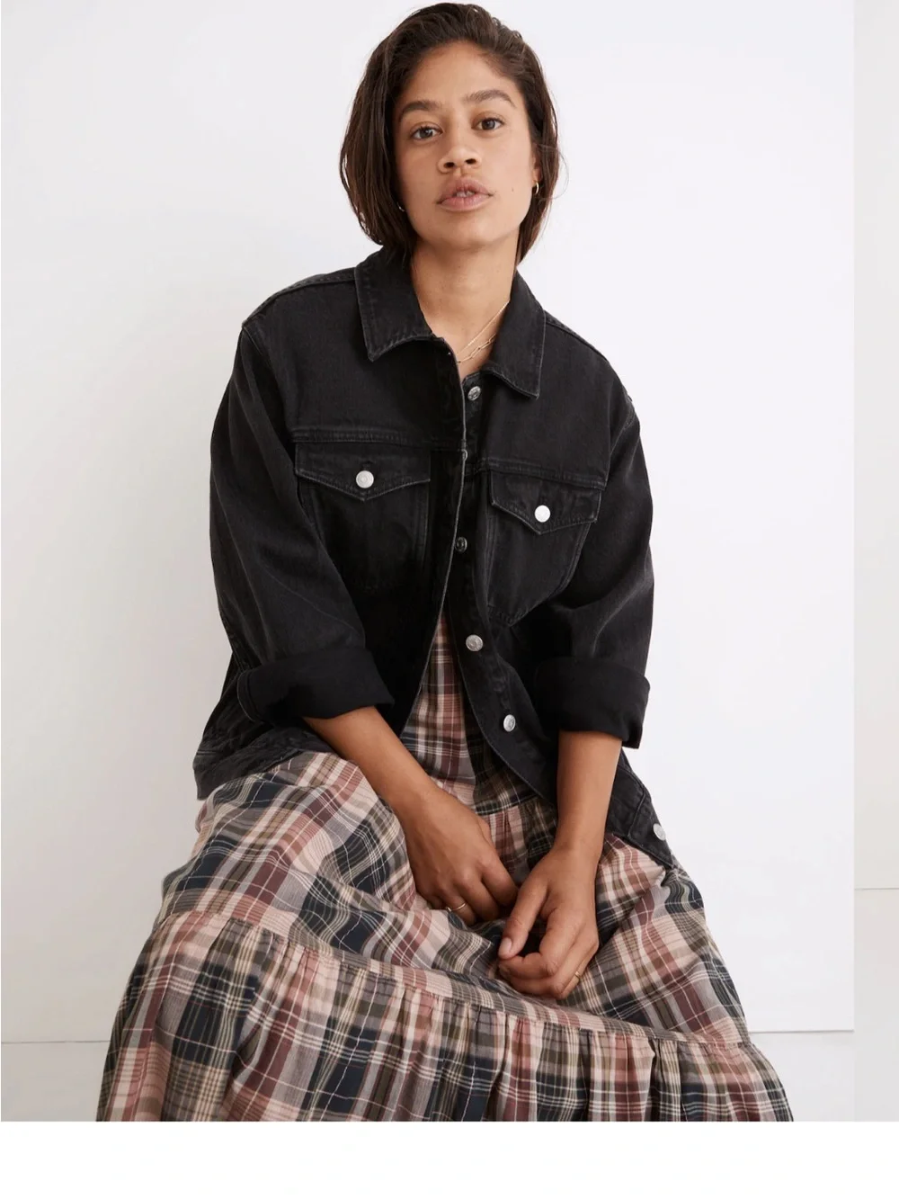 Madewell oversize Denim Trucker Jacket - Picture 9 of 9
